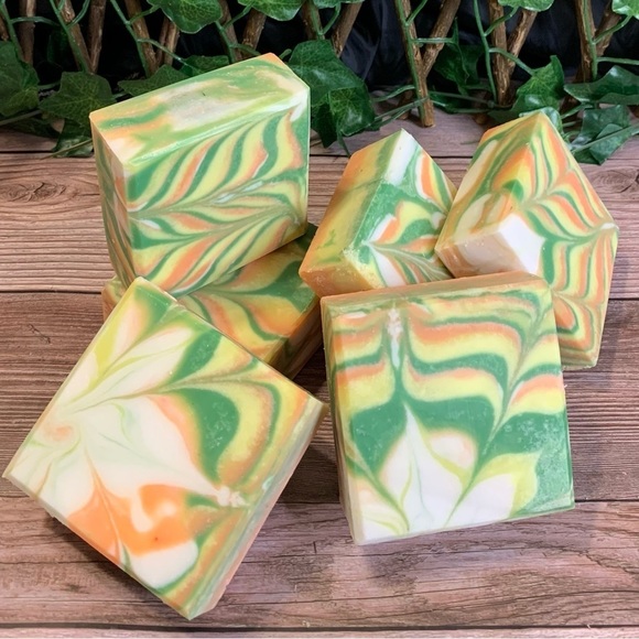 Handcrafted Artisan Soap in Vibrant Citrus Colors. - Picture 5 of 7